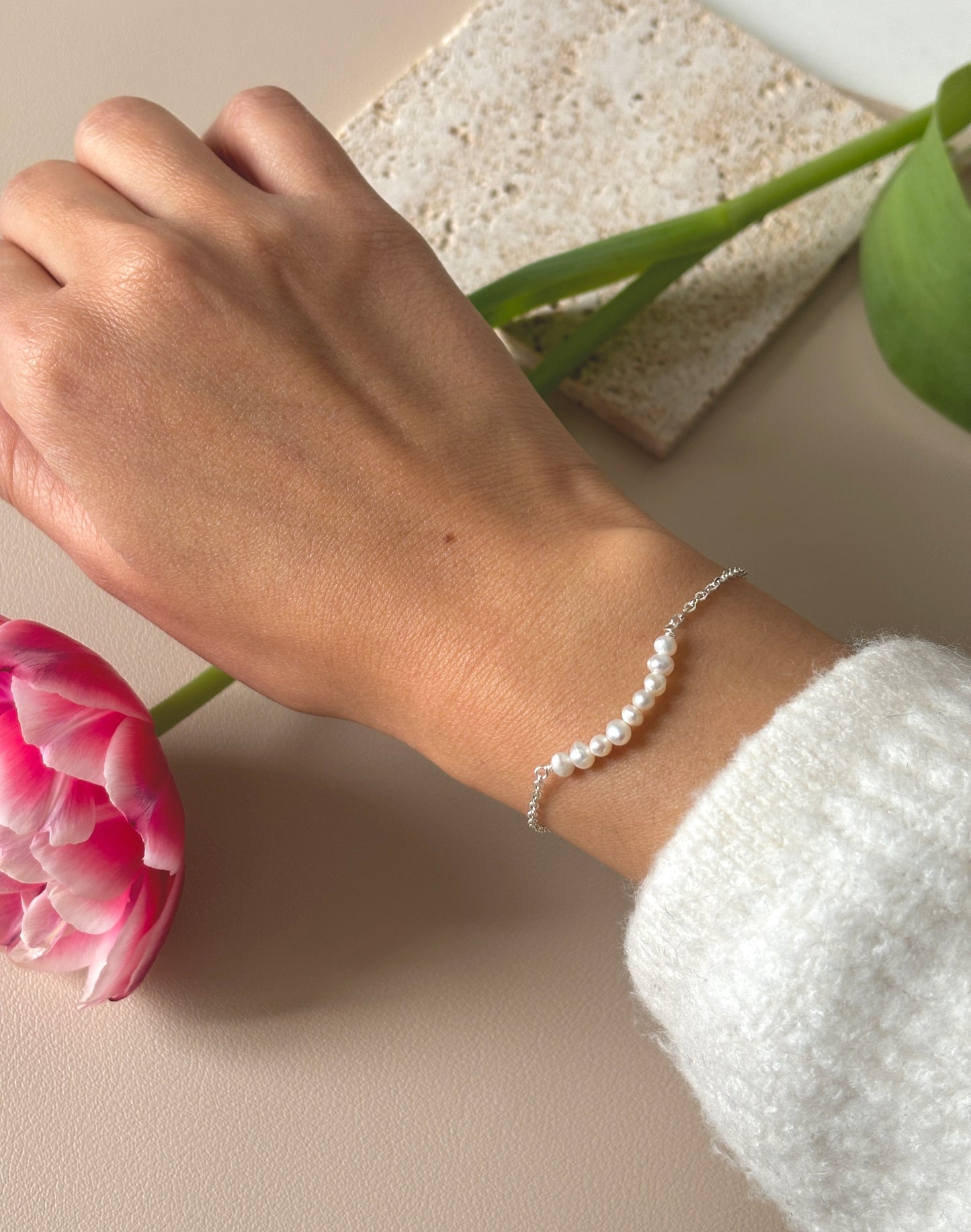 Kate Pearl Choker and Bracelet Set