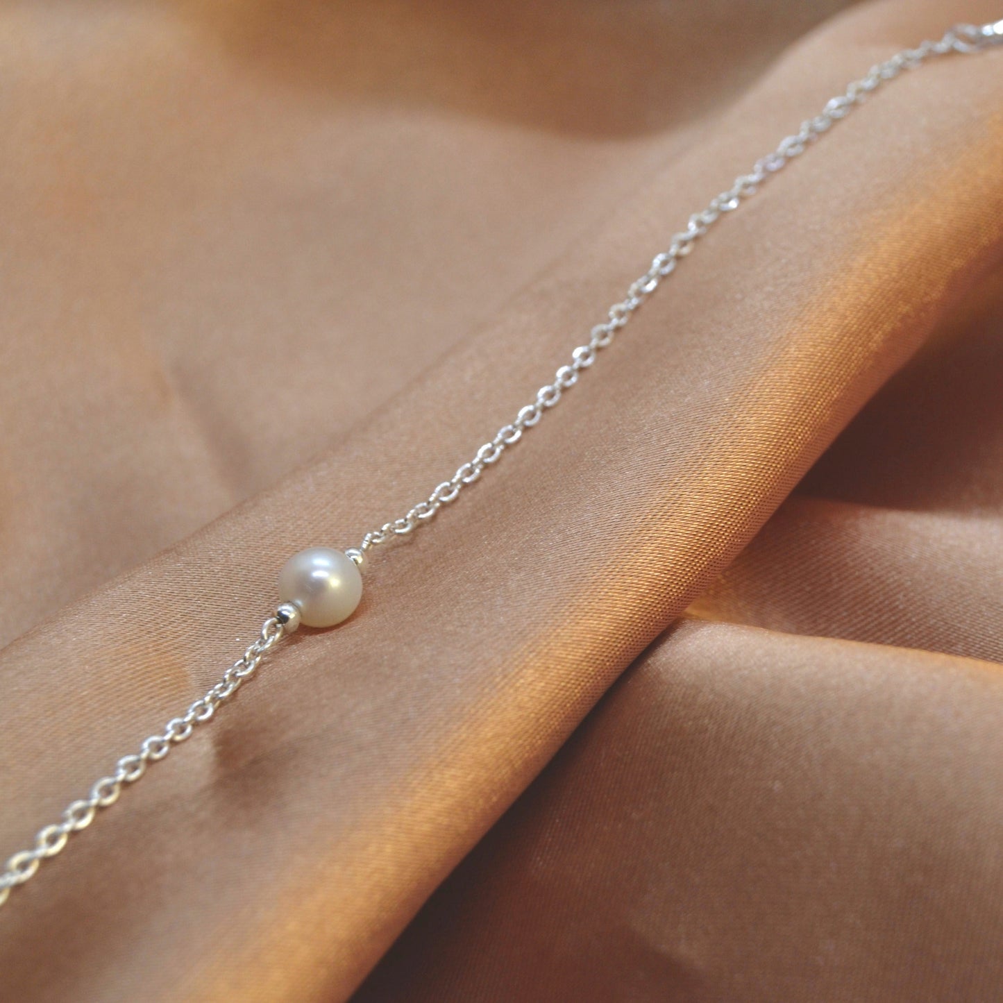 Ana Single Pearl Necklace and Bracelet set