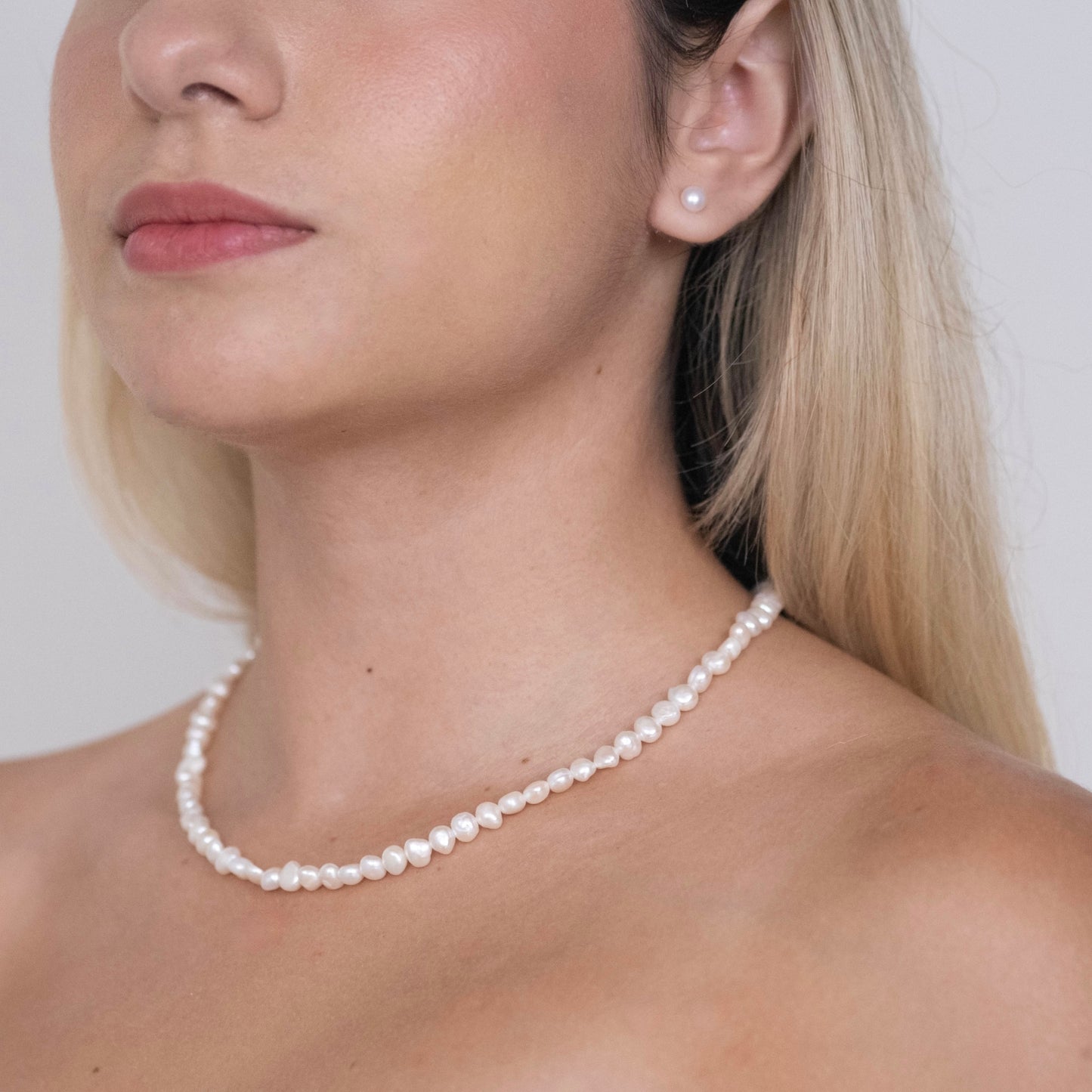 Isabella Keishi Pearl Choker and Bracelet set