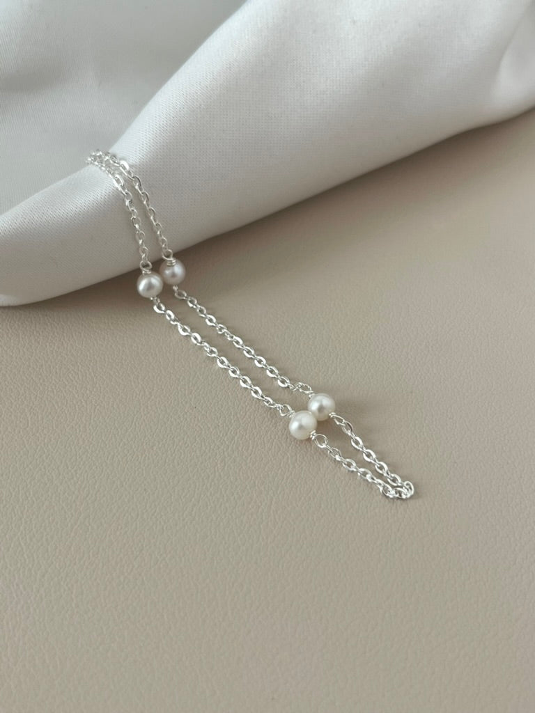 Anabelle Pearl Necklace and Bracelet Set
