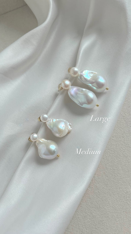 Mara Large Pearl Earrings