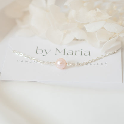 ANA SOLITAIRE PINK PEARL BRACELET