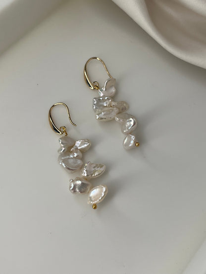 Amara Baroque Pearl Hook Earrings