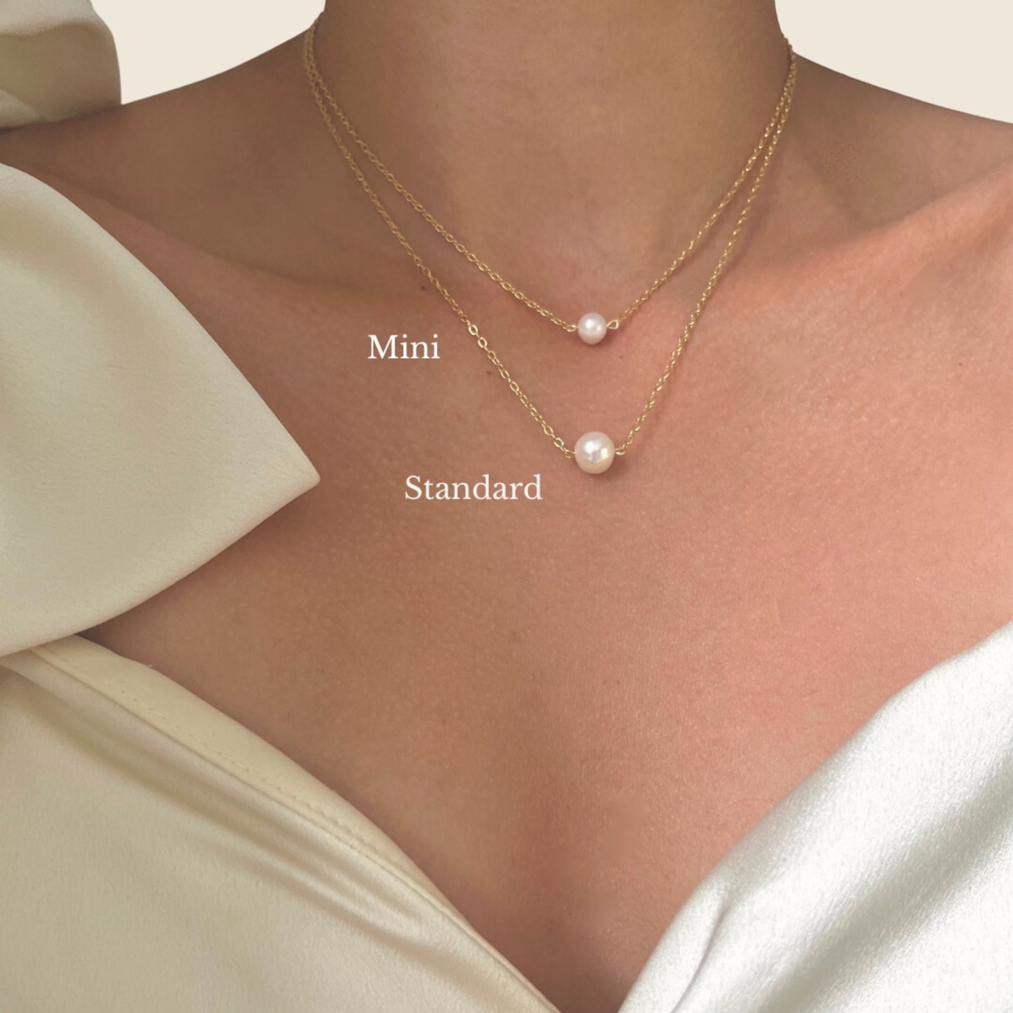 ANA SOLITAIRE PEARL NECKLACE