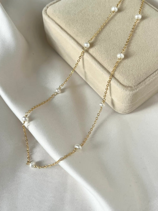 Anabelle Pearl Necklace and Bracelet Set