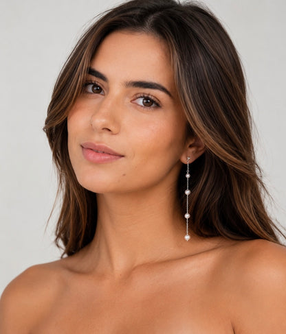 Camille Pearl Long Earrings
