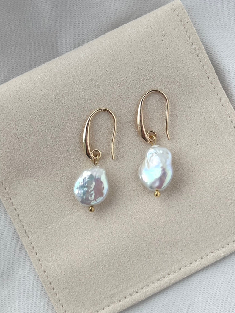 Mia Coin Pearl Earrings