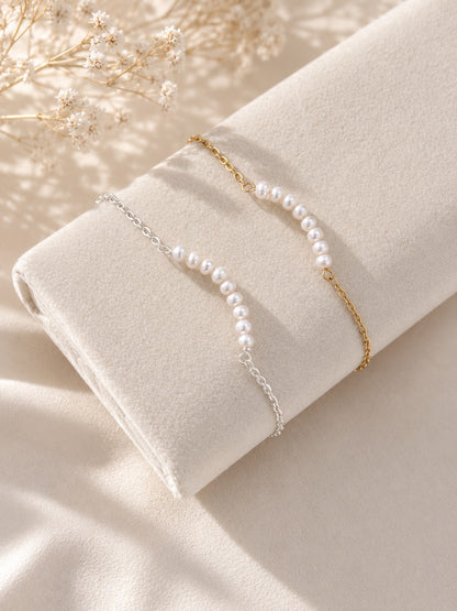 Kate Tiny Pearl Bar Bracelet