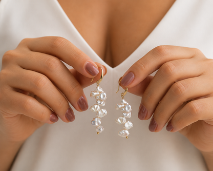 Amara Baroque Pearl Hook Earrings