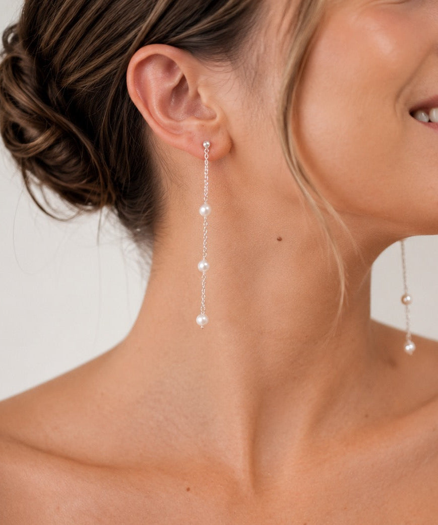 Camille Pearl Long Earrings