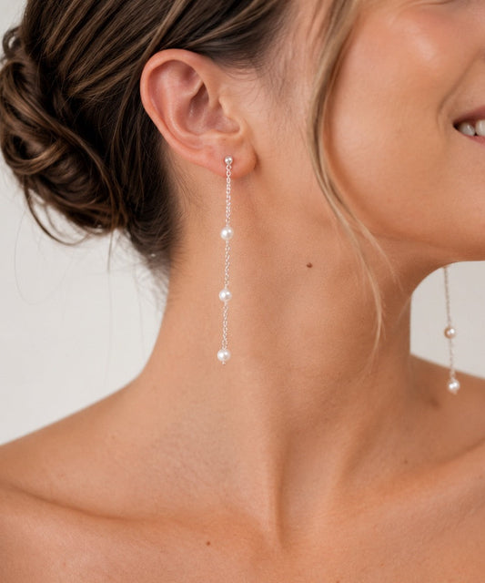 Camille Pearl Long Earrings