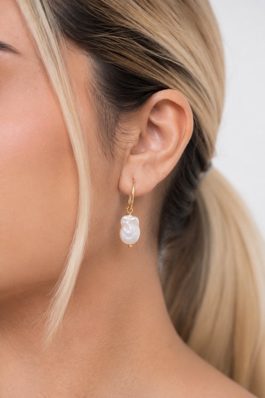 Mia Coin Pearl Earrings