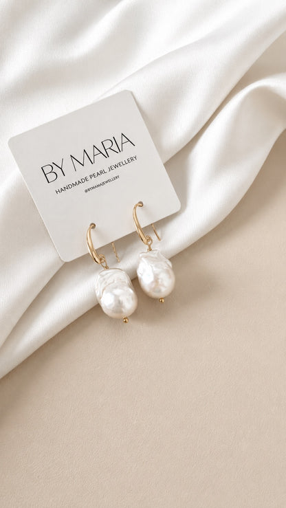 Emma Large Pearl Earrings