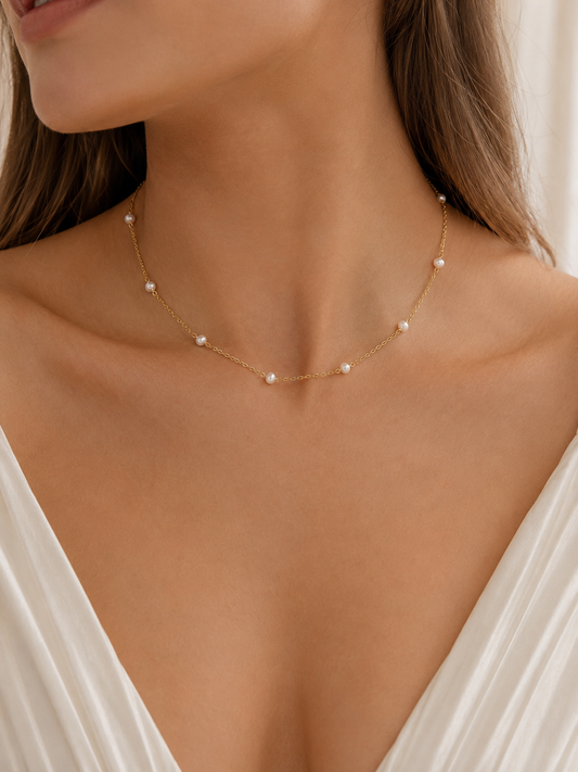 Anabelle Pearl Choker Necklace