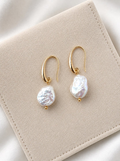 Mia Coin Pearl Earrings