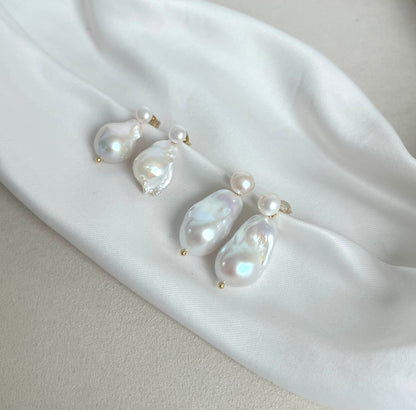 Mara Large Pearl Earrings