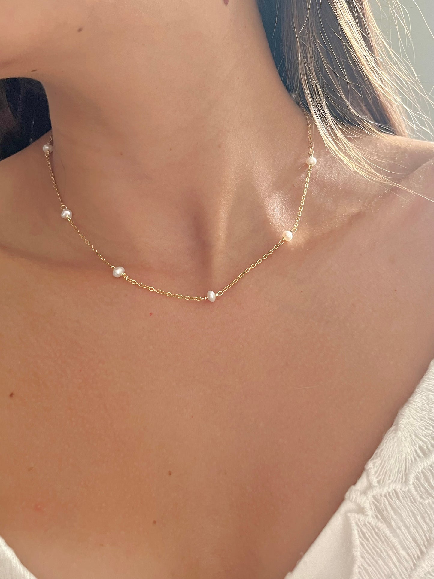 ANABELLE PEARL CHOKER NECKLACE