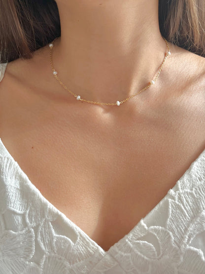 ANABELLE PEARL CHOKER NECKLACE